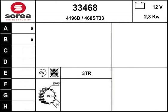 EAI 33468 - Стартер autosila-amz.com