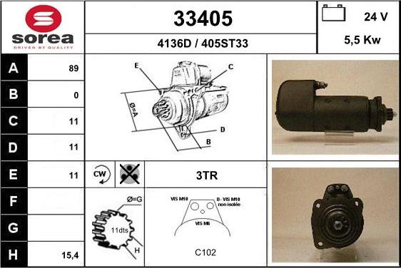 EAI 33405 - Стартер autosila-amz.com