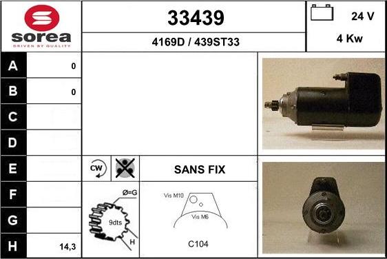 EAI 33439 - Стартер autosila-amz.com