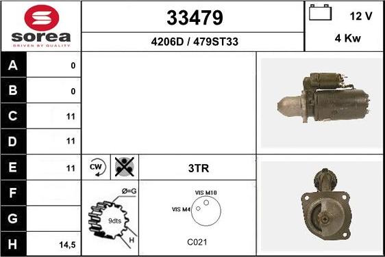 EAI 33479 - Стартер autosila-amz.com