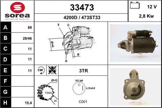 EAI 33473 - Стартер autosila-amz.com