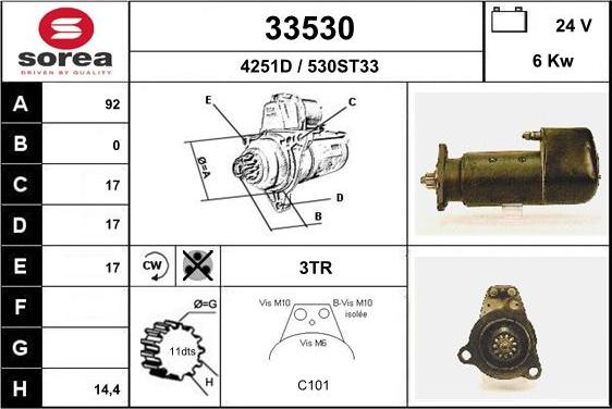 EAI 33530 - Стартер autosila-amz.com