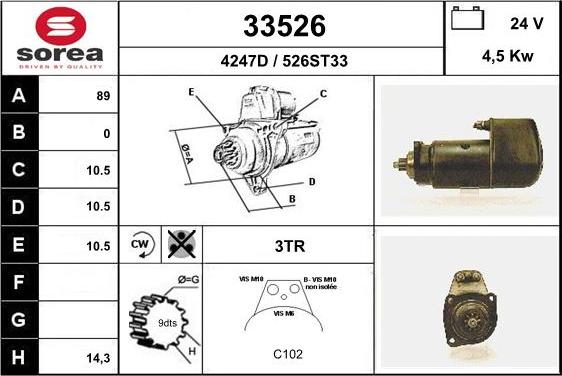 EAI 33526 - Стартер autosila-amz.com