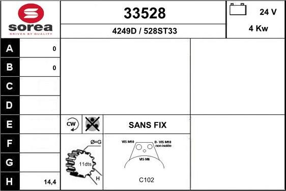 EAI 33528 - Стартер autosila-amz.com