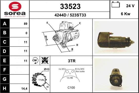 EAI 33523 - Стартер autosila-amz.com