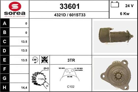 EAI 33601 - Стартер autosila-amz.com