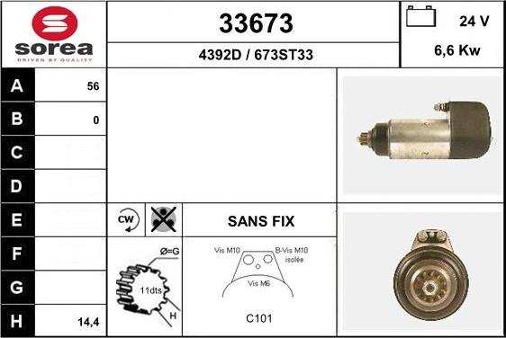 EAI 33673 - Стартер autosila-amz.com