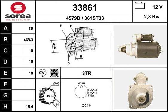 EAI 33861 - Стартер autosila-amz.com