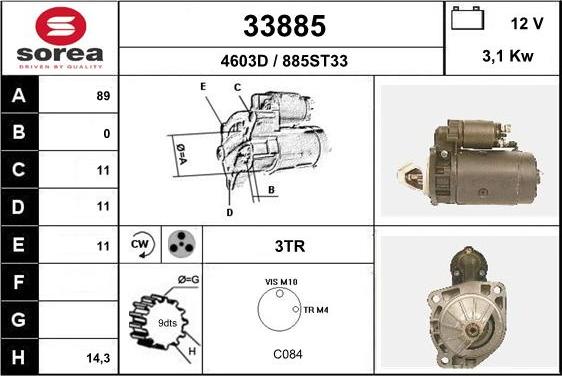 EAI 33885 - Стартер autosila-amz.com