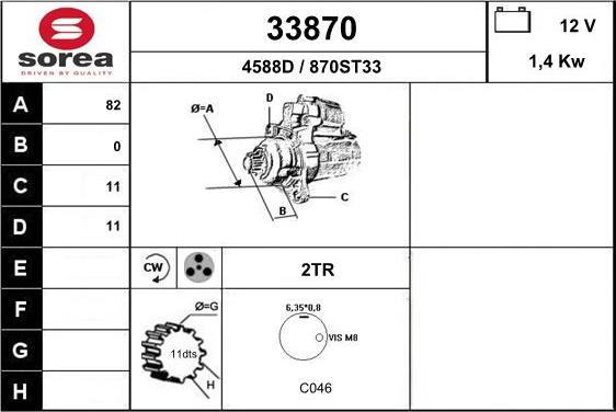 EAI 33870 - Стартер autosila-amz.com