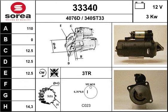 EAI 33340 - Стартер autosila-amz.com