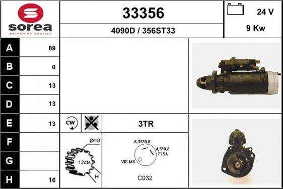 EAI 33356 - Стартер autosila-amz.com