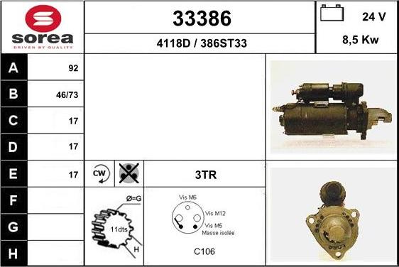 EAI 33386 - Стартер autosila-amz.com