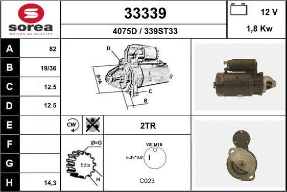 EAI 33339 - Стартер autosila-amz.com