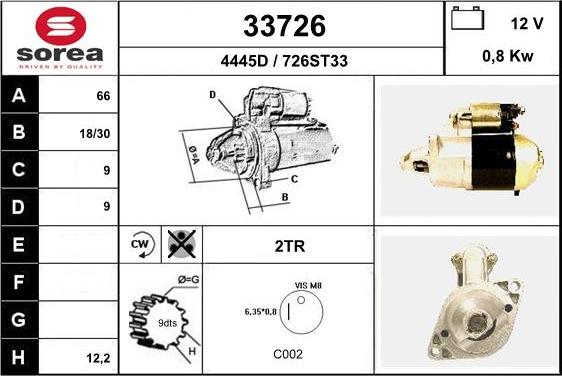 EAI 33726 - Стартер autosila-amz.com