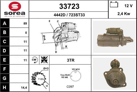 EAI 33723 - Стартер autosila-amz.com