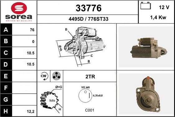 EAI 33776 - Стартер autosila-amz.com