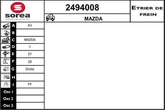EAI 2494008 - Тормозной суппорт autosila-amz.com