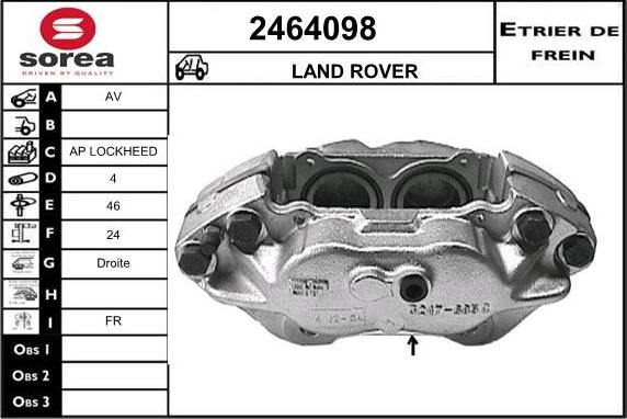 EAI 2464098 - Тормозной суппорт autosila-amz.com