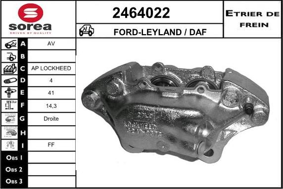 EAI 2464022 - Тормозной суппорт autosila-amz.com