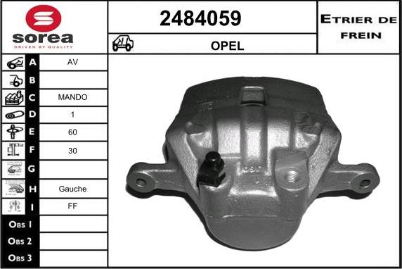 EAI 2484059 - Тормозной суппорт autosila-amz.com