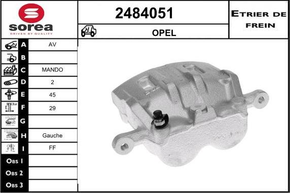 EAI 2484051 - Тормозной суппорт autosila-amz.com