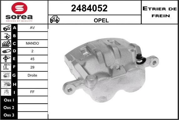 EAI 2484052 - Тормозной суппорт autosila-amz.com