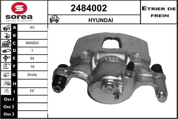EAI 2484002 - Тормозной суппорт autosila-amz.com