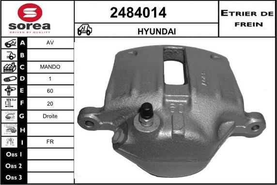 EAI 2484014 - Тормозной суппорт autosila-amz.com