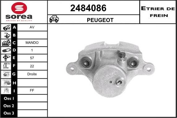 EAI 2484086 - Тормозной суппорт autosila-amz.com