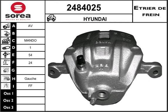 EAI 2484025 - Тормозной суппорт autosila-amz.com