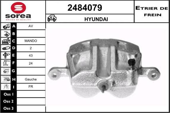 EAI 2484079 - Тормозной суппорт autosila-amz.com