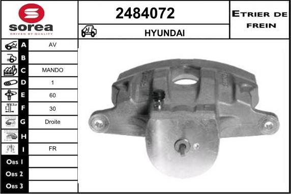 EAI 2484072 - Тормозной суппорт autosila-amz.com