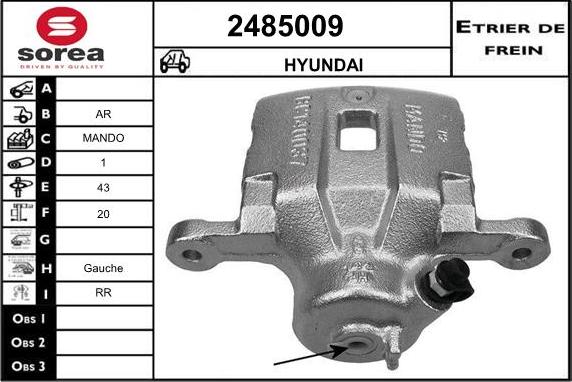 EAI 2485009 - Тормозной суппорт autosila-amz.com