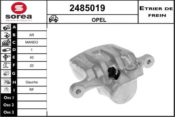 EAI 2485019 - Тормозной суппорт autosila-amz.com