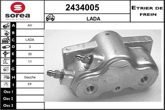 EAI 2434005 - Тормозной суппорт autosila-amz.com