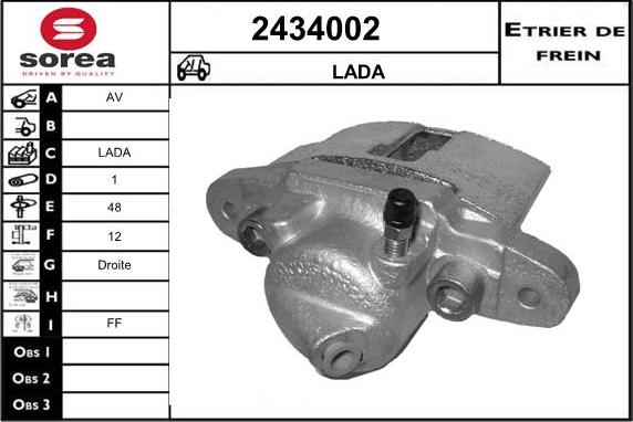 EAI 2434002 - Тормозной суппорт autosila-amz.com
