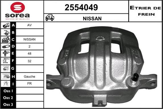 EAI 2554049 - Тормозной суппорт autosila-amz.com