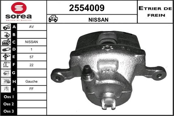 EAI 2554009 - Тормозной суппорт autosila-amz.com