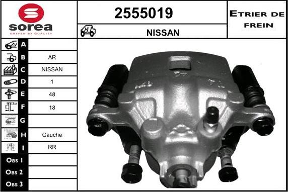 EAI 2555019 - Тормозной суппорт autosila-amz.com