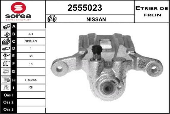 EAI 2555023 - Тормозной суппорт autosila-amz.com