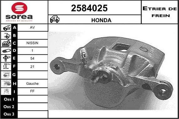 EAI 2584025 - Тормозной суппорт autosila-amz.com