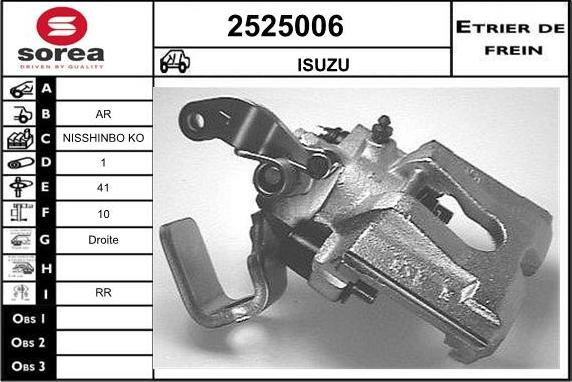 EAI 2525006 - Тормозной суппорт autosila-amz.com