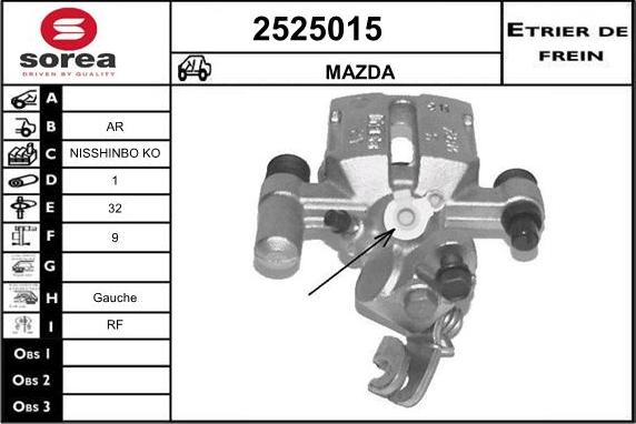 EAI 2525015 - Тормозной суппорт autosila-amz.com