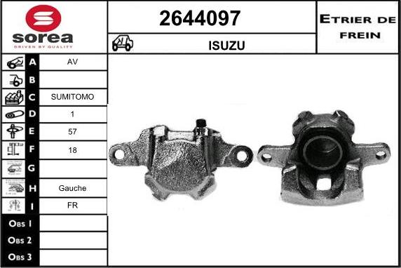 EAI 2644097 - Тормозной суппорт autosila-amz.com