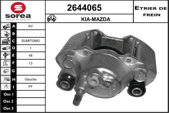 EAI 2644065 - Тормозной суппорт autosila-amz.com