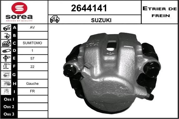 EAI 2644141 - Тормозной суппорт autosila-amz.com