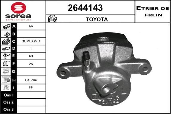 EAI 2644143 - Тормозной суппорт autosila-amz.com