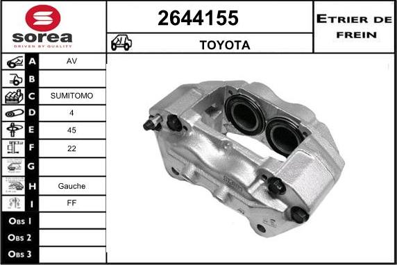 EAI 2644155 - Тормозной суппорт autosila-amz.com