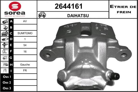 EAI 2644161 - Тормозной суппорт autosila-amz.com
